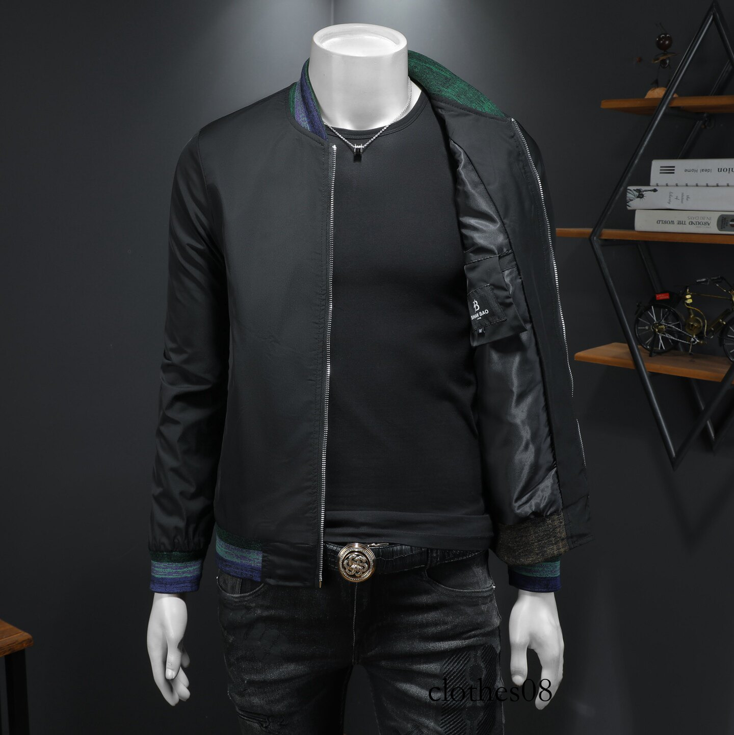 European Collection 2026 Spring New Men's 3D Embroidered Jacket with Baseball Collar, High-Quality Patchwork Coat, Trendy