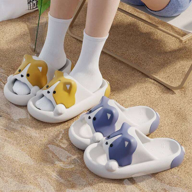 Litfun Summer Slippers Non-slip Breathable Bathroom Ladies Cute Cartoon Dog Slides EVA Soft Sole Women's Sandals
