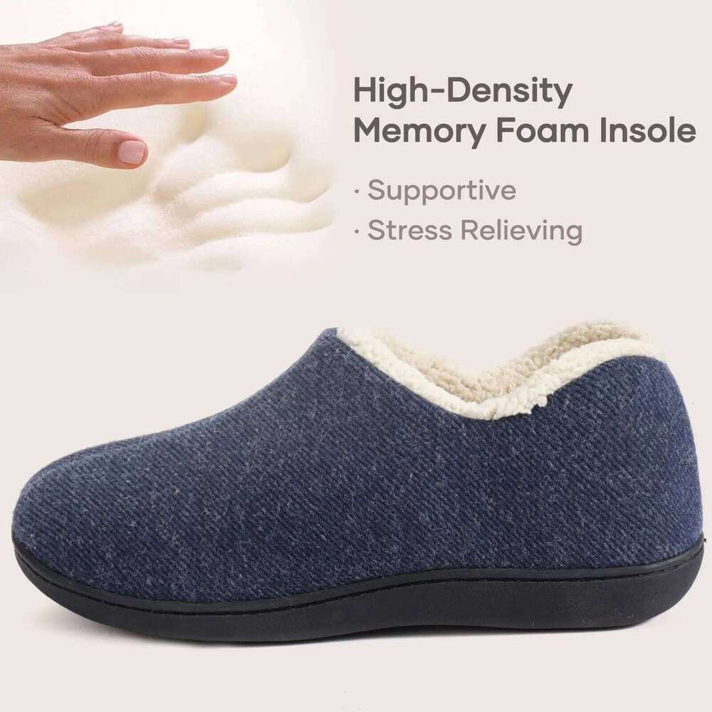 Litfun Winter Furry Memory Foam Rubber Sole Indoor Slides Soft And Warm Lining Women's Cotton Slippers