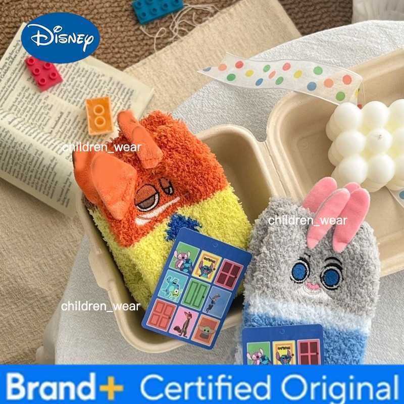 Disney Zootopia Socks Judy Nick Winter Coral Fleece Socks Boy Girl Cartoon HomeSock Cute Warm Sock Sleep Midtube Fleece Socks Xmas Gift H260306