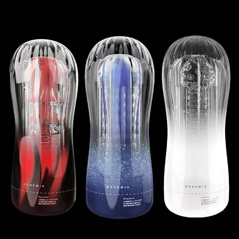 Male Masturbator Real Vagina For Men Vacuum Pocket Penis Endurance Exercise Transparent Masturbation Cup Sex Toy Adult Goods W260305