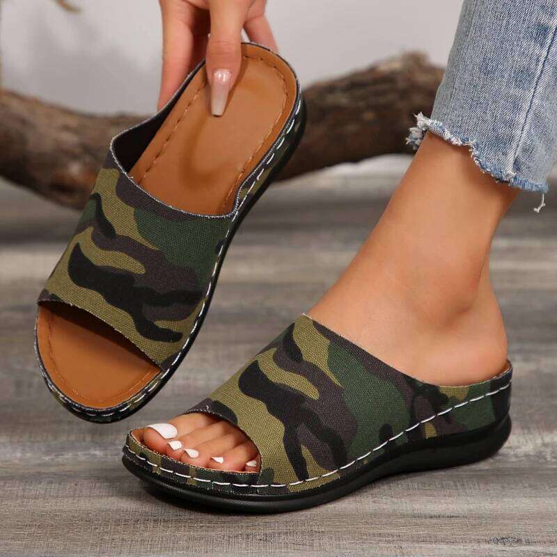 2026 New Fashion Casual Women's Summer Comfort Platform Flat Sandals with Lightweight Non-Slip Beach Shoes