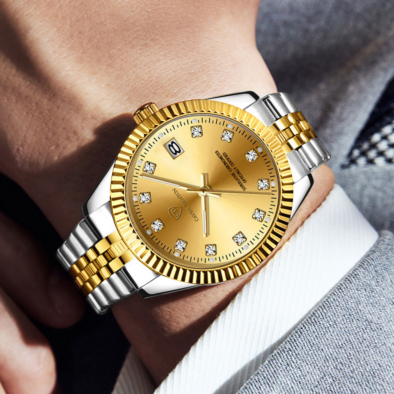 Designer High Quality Men Watch Business Casual Style Waterproof Luminous Date Display Quartz Wristwatch for Men Daily Use