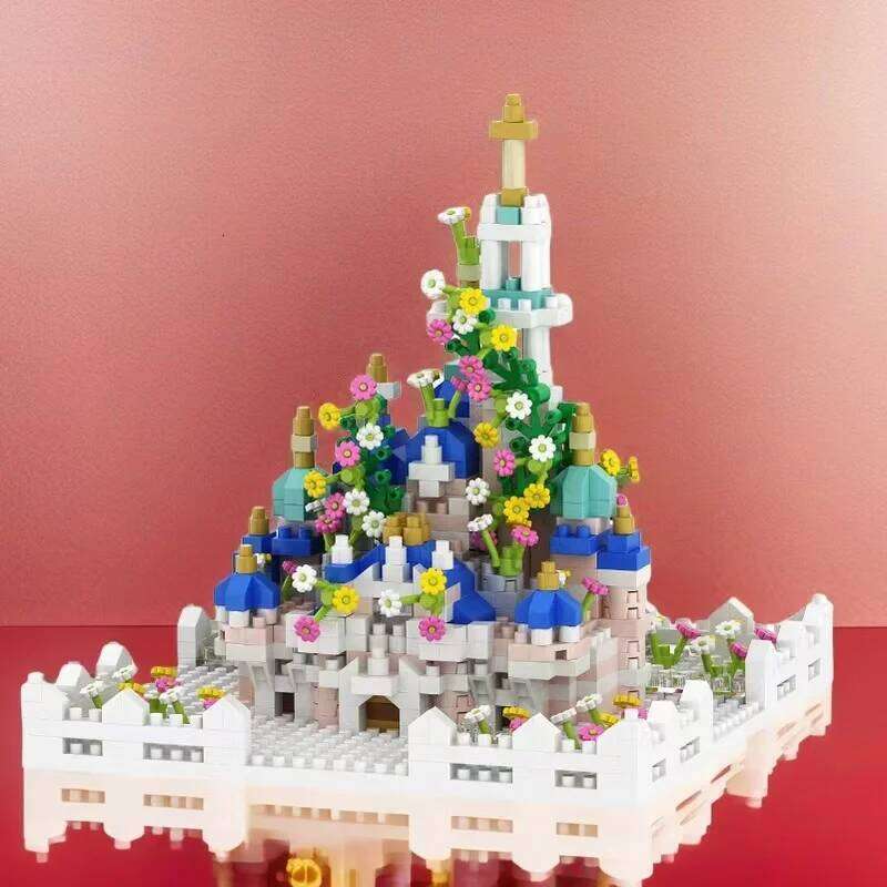 1120-Piece Castle Garden Building Model - Difficult 3D Puzzle, Abs Resin, Perfect Holiday and Birthday Gift Z260305