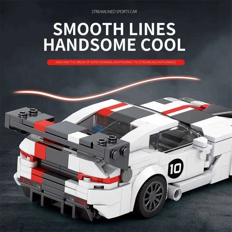 379PCS City Racing Car Building Blocks Sport Vehicle Model Bricks Desktop Ornaments Kids Educational Toys Holiday Gifts Z260305