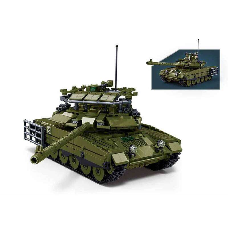 NEW Sluban M3A3S Infantry Armored Vehicle Abrams Tank Building Blocks Classic Military Games Red Alert Model WW2 Bricks Toy Gift Z260306