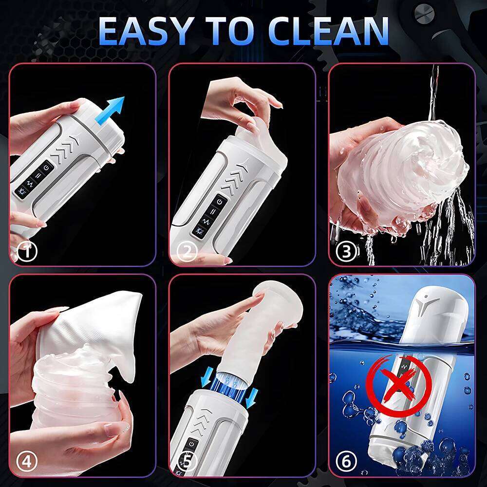 Automatic Male Masturbator Heated Telescopic Sucking Blowjob Machines Masturbation Cup Penis Pump Adult Goods Sex Toys for Man W260305