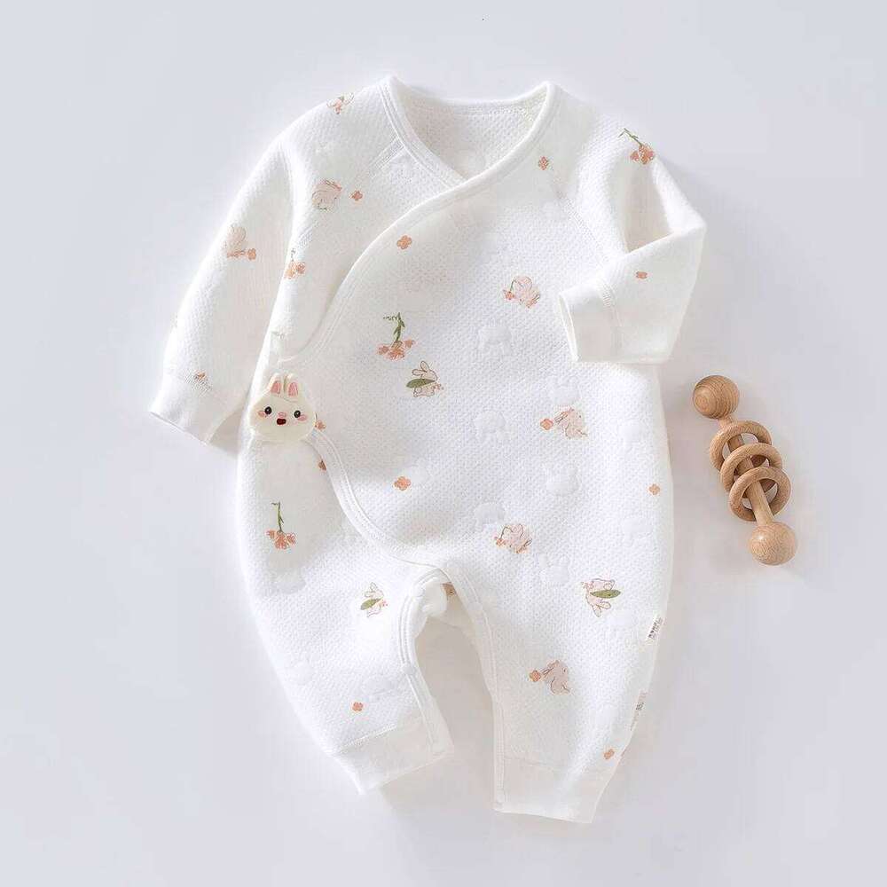 Newborn Girl Jumpsuit Infant 0 To 6 Month Spring Autumn Warm and Soft Cotton Bodysuit Baby Boy Boneless Cartoon Romper Z260306