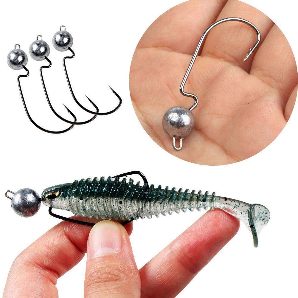 5PCS Jig Head Hook 3.5g 5g 7g 10g 14g High Strength Worm Angle Sharp Barbed Gear Soft Lure Fishing Tackle Crank Offset Fishhook S260305