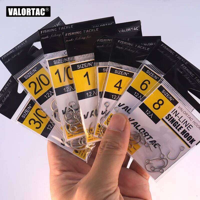 inline Big Eye single replace the treble hook 12pcs/pack FishHooks For Live Bait Single Fishing Hooks S260305