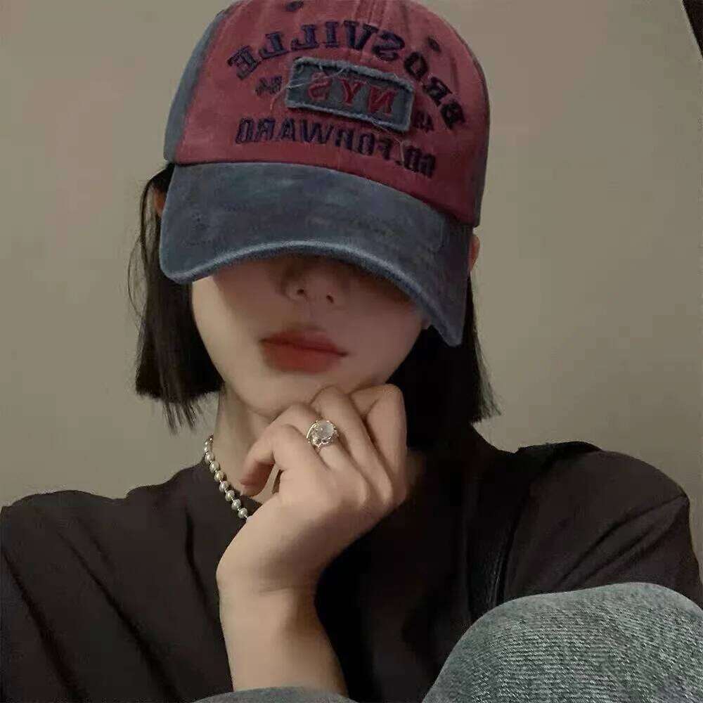 Retro Letter Embroidery Baseball Caps Men Women Washed Cotton Adjustable Casual Hip Hop Streetwear Sun Hats Y2k Hat Y260304