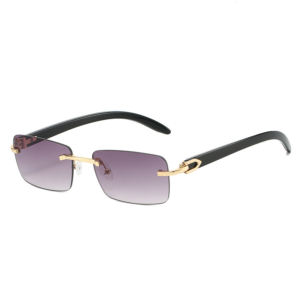 25 new frameless sunglasses for men women, trendy and unique square-frame sunglasses, UV protection, slimming, sunshade, simple design