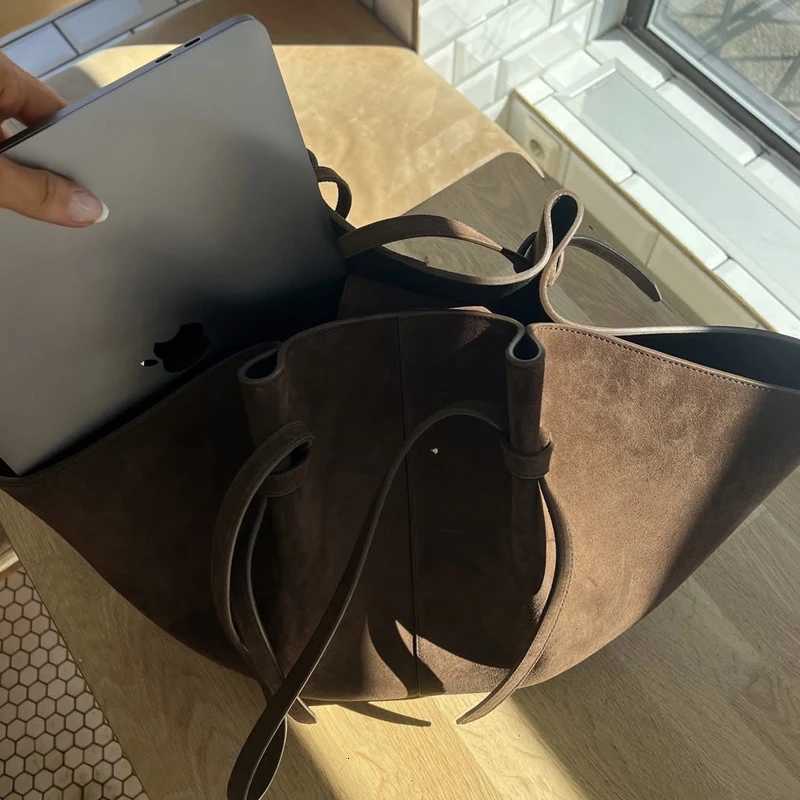 Custom Initials Faux Suede Shopping Tote Bags For Women Designer Handbags Purse 2026 New Large Capacity Underarm Shoulder H260306