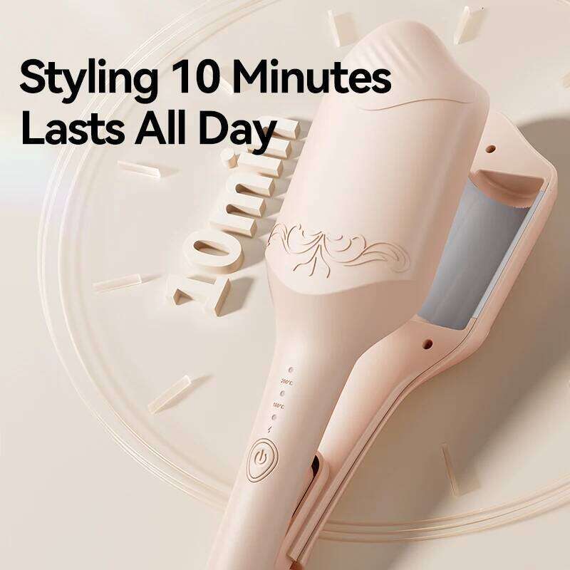 40mm Deep Wave Hair Crimper with Negative Ion - Adjustable Temperature Curling Iron for Long Lasting Wavy Hair, Anti-Frizz 26Y0306