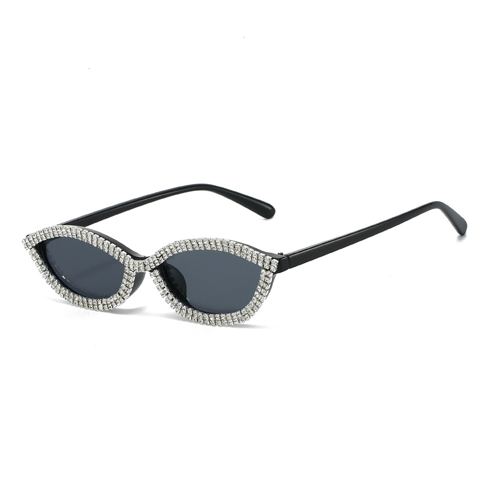 25 hot-selling cat-eye sunglasses, new personalized diamond-embellished sunglasses for women, high-end street style decorative glasses