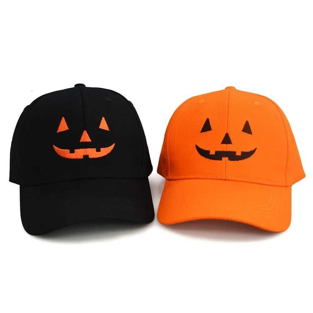 Breathable Halloween Baseball Cap UV Protection Cotton Pumpkin Embroidery Hat Lightweight Creative Sunshade Cap S260306