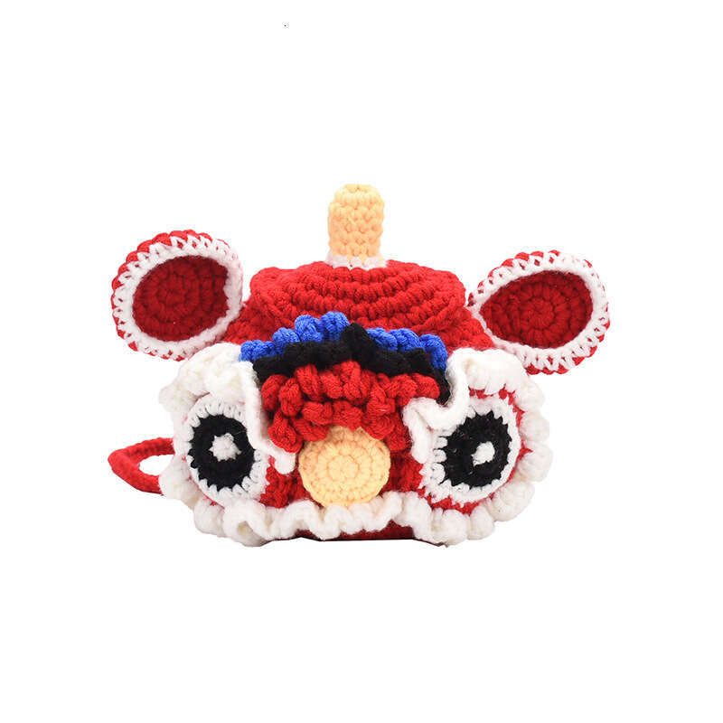Tote National Style Lion Knitted Yarn Crochet Coin Purse Plush Crossbody Handmade Handheld Cartoon Woven Bag