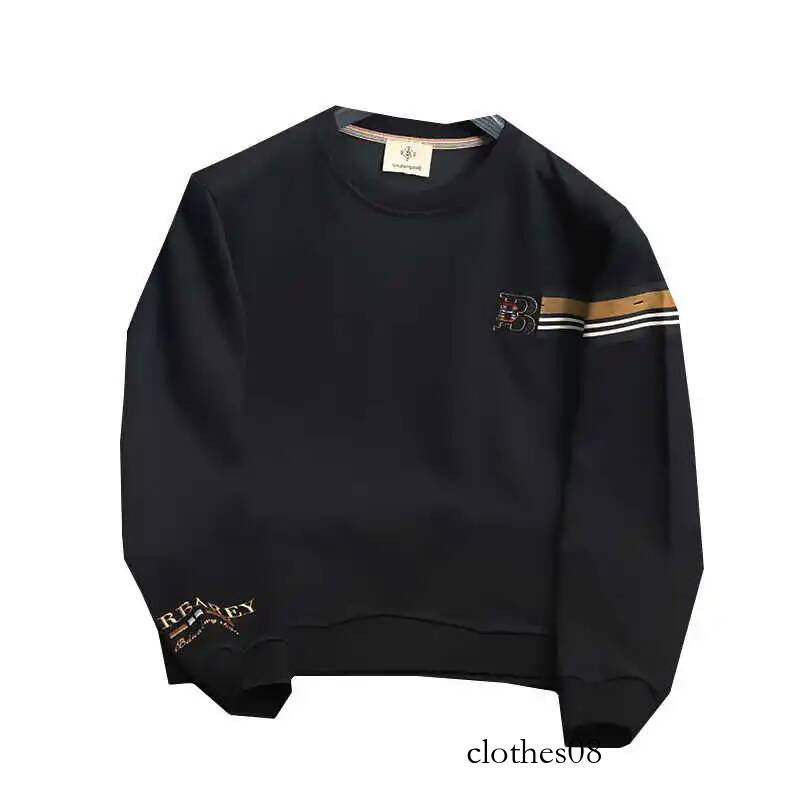 Pure Cotton Men's Sweatirt Casual Long Sve round Ne T-irt Embroidered Lettering Modern Sle Youth Faion