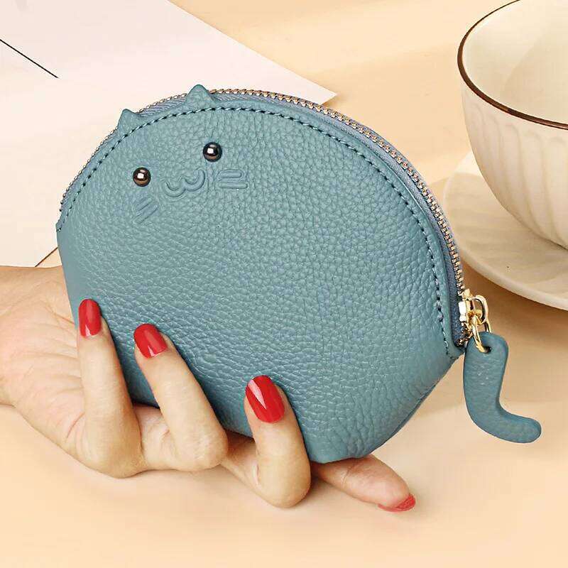 New Cute Cow Leather Women's Coin Purse Creative Card key lipstick storage bag Holder Wallet For Women C260304