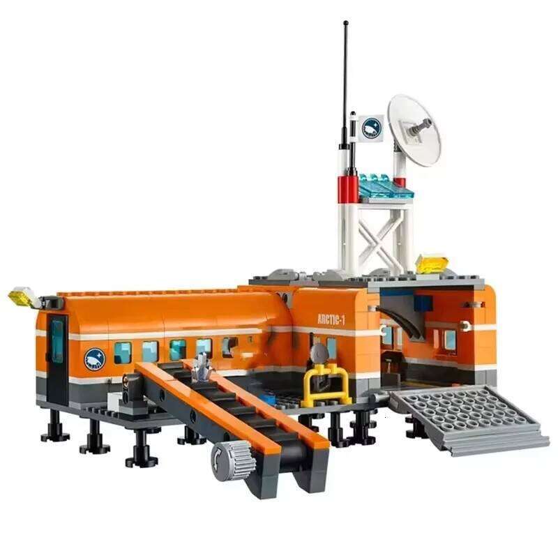 Compatible MOC Sets City Series Building Blocks Base Camp Arctic Crane Children's Toys Assembling Gift Z260306