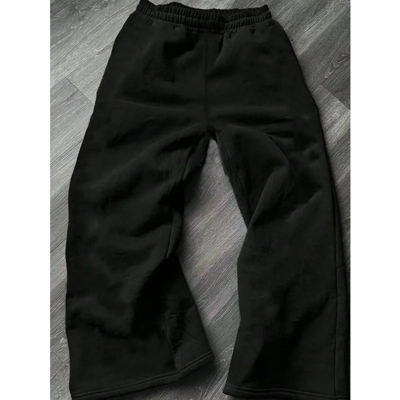 Gothic print straight-leg sweatpants loose fit unisex casual streetwear fashionable sportswear trousers men clothing sweatpants 260303