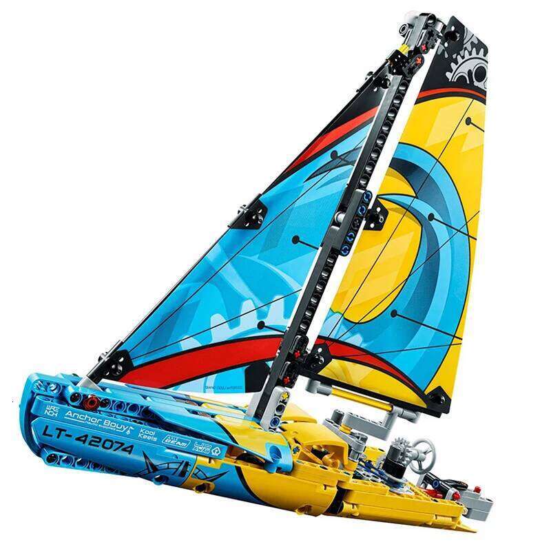 330PCS Technical Racing Yacht Building Blocks MOC Assemble Bricks Boat 2in1 Deformation Toys Gift For Kids Boy Z260305