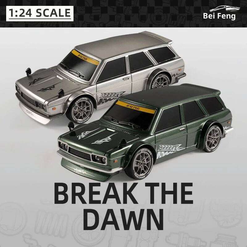 1/24 Simulation RC Drift Racing Car 4WD High Speed with Light 2.4G Radio Controlled Vehicle Model Race Competition Toy for Boys C260305