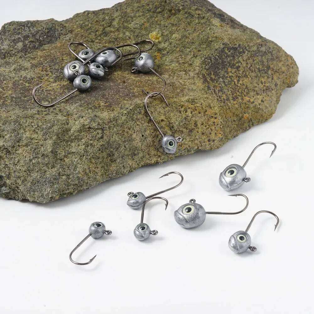 Grouper Crank Jig Head Leaded 0.5g 1g 2g 3g 4g 5g Fly Fishing Rockfish Game Jigs Lure Soft Worm Bait Hook Tool S260305