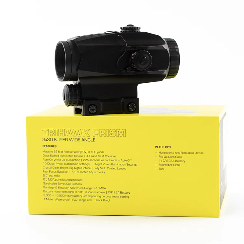 Swampfox Trihawk 3x30 Prism Scope Green Dot Sights BDC Reticle USA STOCK