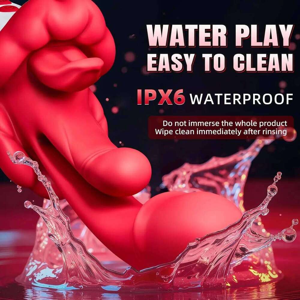 KUSHOR 5 IN 1 Dildo Vibrator for Women Swings Tongue G Spot Clitoral Stimulator Vaginal Massage Female Masturbator Adult Sex Toy W260305