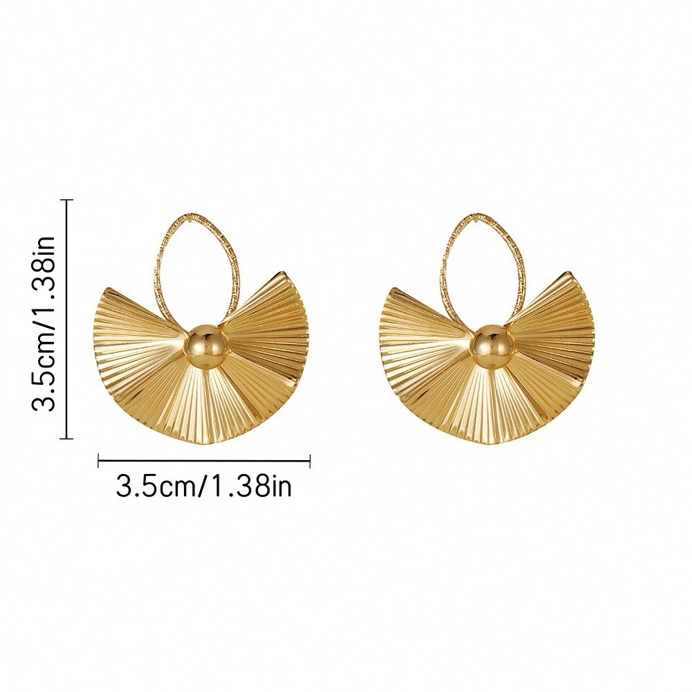 Chic Contemporary Circles & Flowers Drop-Earring Set Made from Durable SS Metal