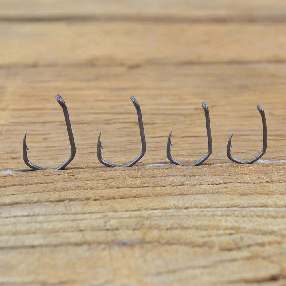 Hirisi 100pcs Eyed Barbed Hooks Pinpoint Claw PTFE Coated High Carbon Steel Durable Fishing Supplies New 8019 S260305