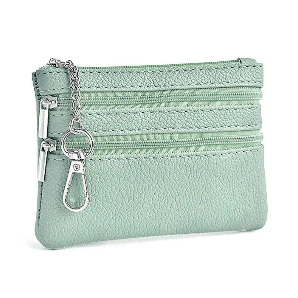 Multifunctional PU Leather Coin Purse Waterproof Wear-resistant Credit Card Holoder Zipper Wallet Money Bag Women Men C260304