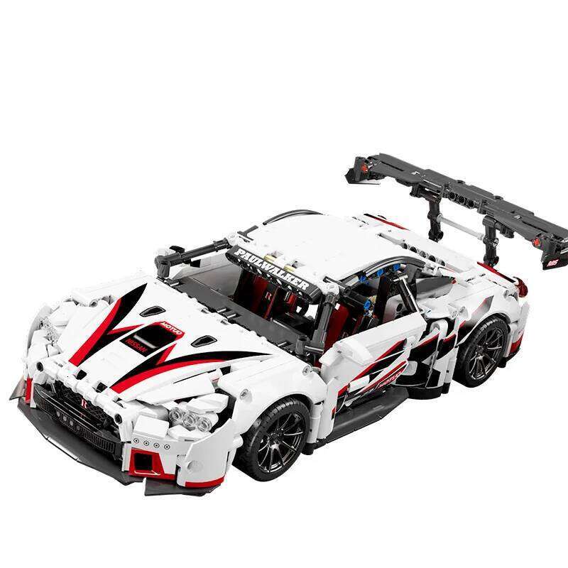 blocks compatible with concept White Sports car Super Racing Building Blocks Brick model Speedcar Children's gift Z260305