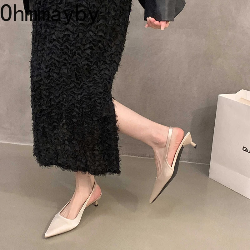 2026 Summer Thin Heel Women Sandals Fashion Pointed Toe Singbacks Shoes Ladies Elegant Stripper Party Sandalias 260303