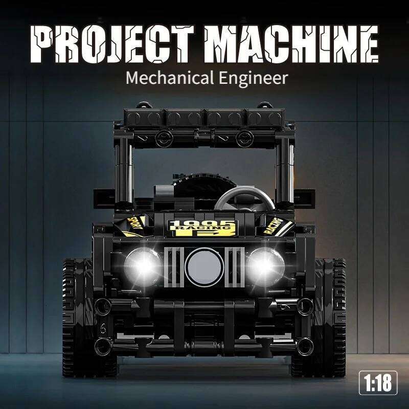 1630-Piece Fashionable Cool Black and Gold Supercar Building Block Set, High-Quality Abs Plastic DIY Assembly Toy Car, Suitable for Living Room or Bed