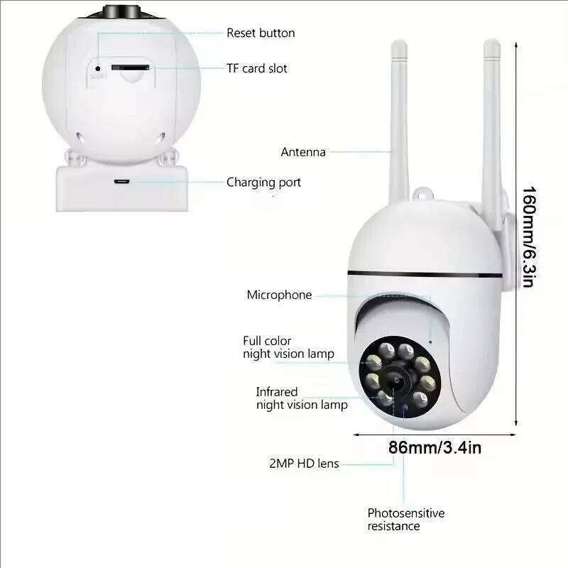 3MP Wifi IP Outdoor Cameras Surveillance Video Human Detection 4X Digital Zoom CCTV Security Wireless Monitor Audio Night Vision 26W0306