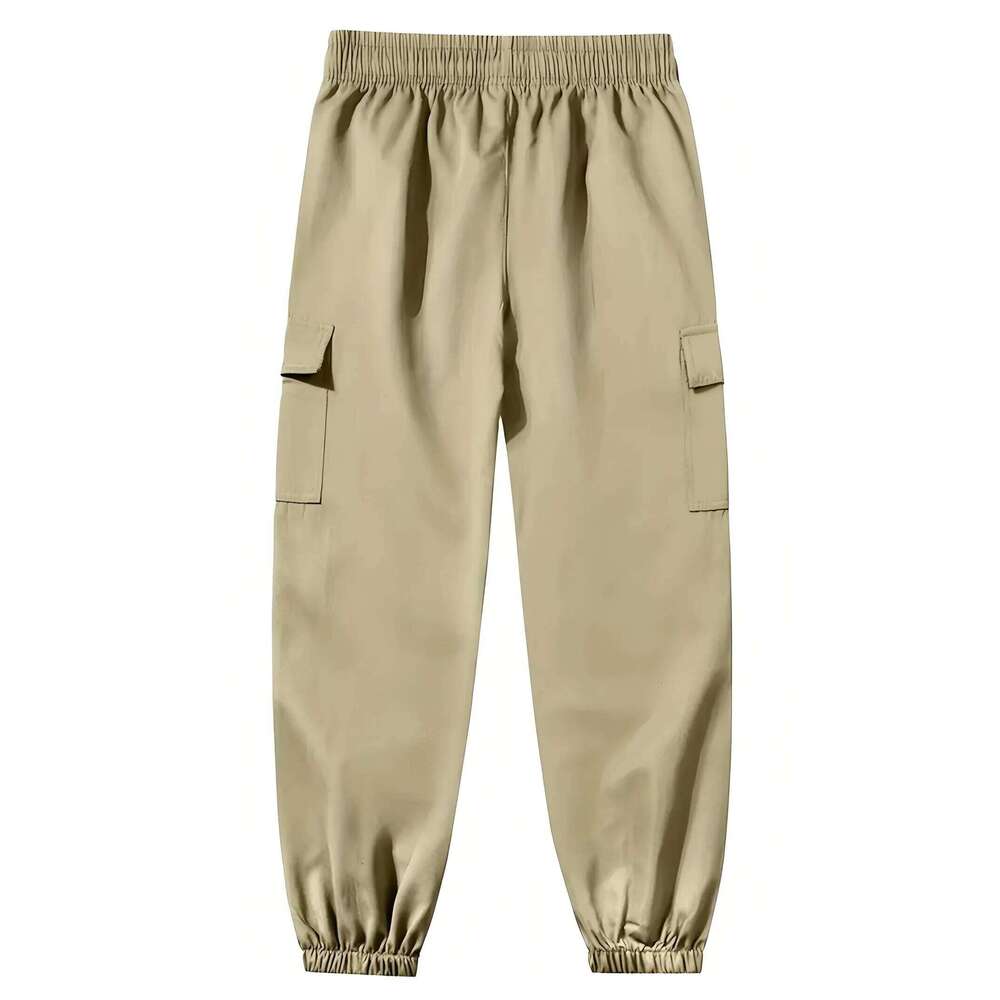Men's Cargo Pants Sweatpants Outdoor Bunched Long Casual Autumn Multi-Pocket Durable Workwear Male Trousers