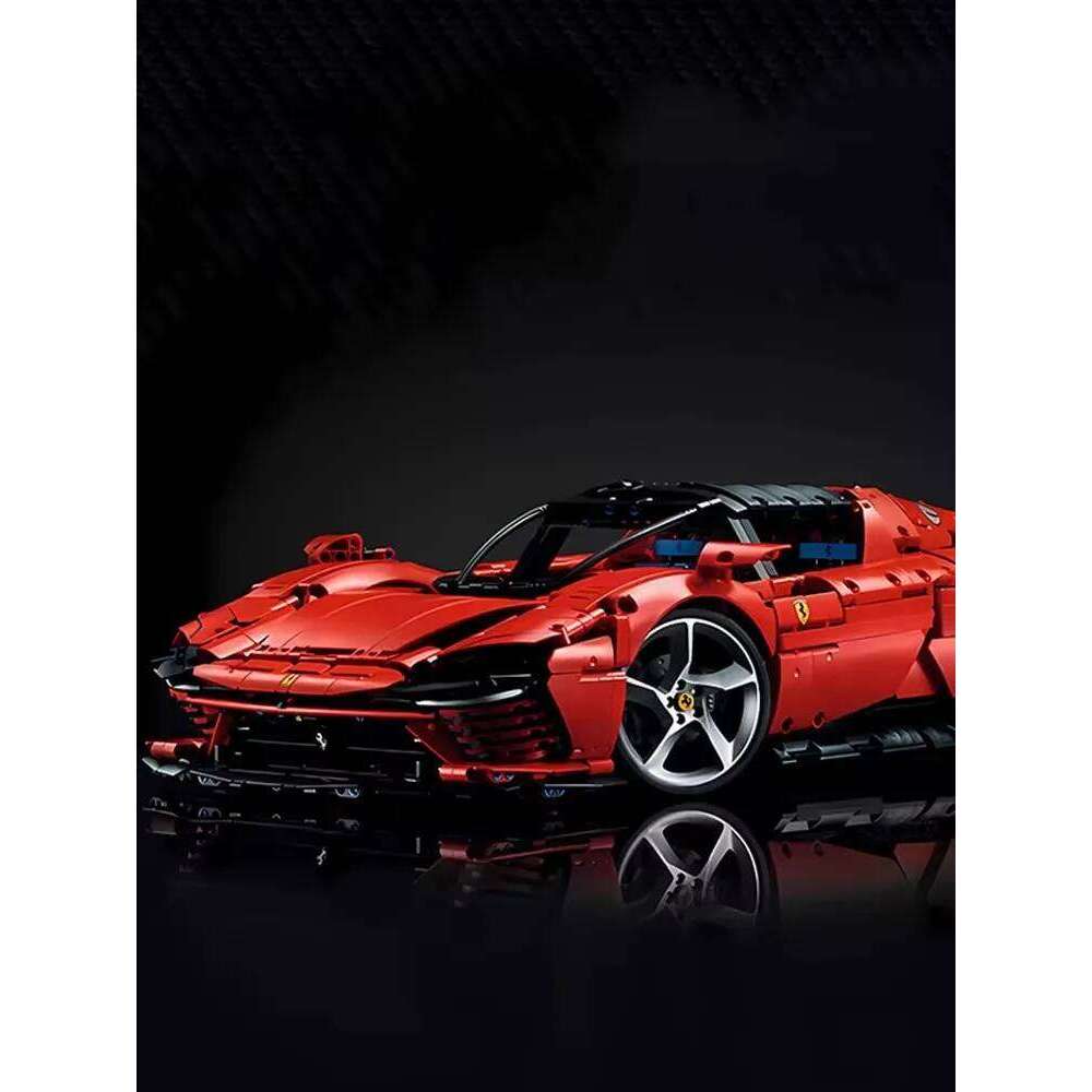 Chinese Building Blocks Red Sports Car Racing SKU006 Model Toy Adult High Difficulty Male and Female Children Puzzle Gift Z260306