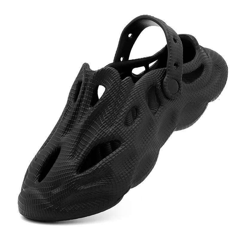Litfun Men Fashion Summer Slippers 2025 New Hollow Hole Clogs Outdoor Non-slip Beach Slides Comfy Soft EVA House Sandals