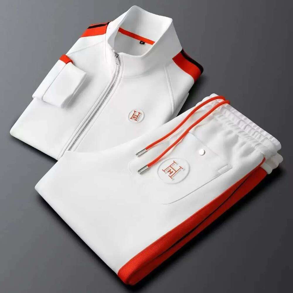 Spring Autumn Fashion Embroidered Men's Sports And Leisure Jacket Pants 2-Pc Set Youth Street Party Brand Men Sets