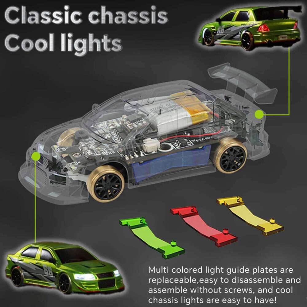 Turbo Racing 1:76 C66 Drift RC Car With Gyro Radio Full Proportional Remote Control RTR Desktop Toys For Kids and Adults C260305