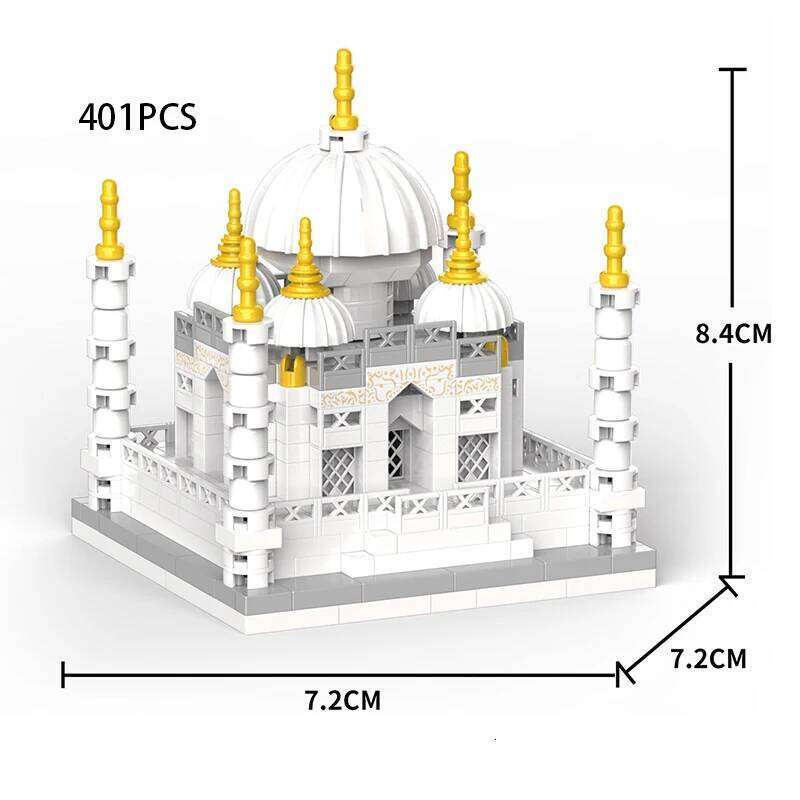 Mini Block Taj Mahal Architecture Model Building Diamond brick India City Bangladesh Mausoleum tomb Miracle classic creative toy Z260305