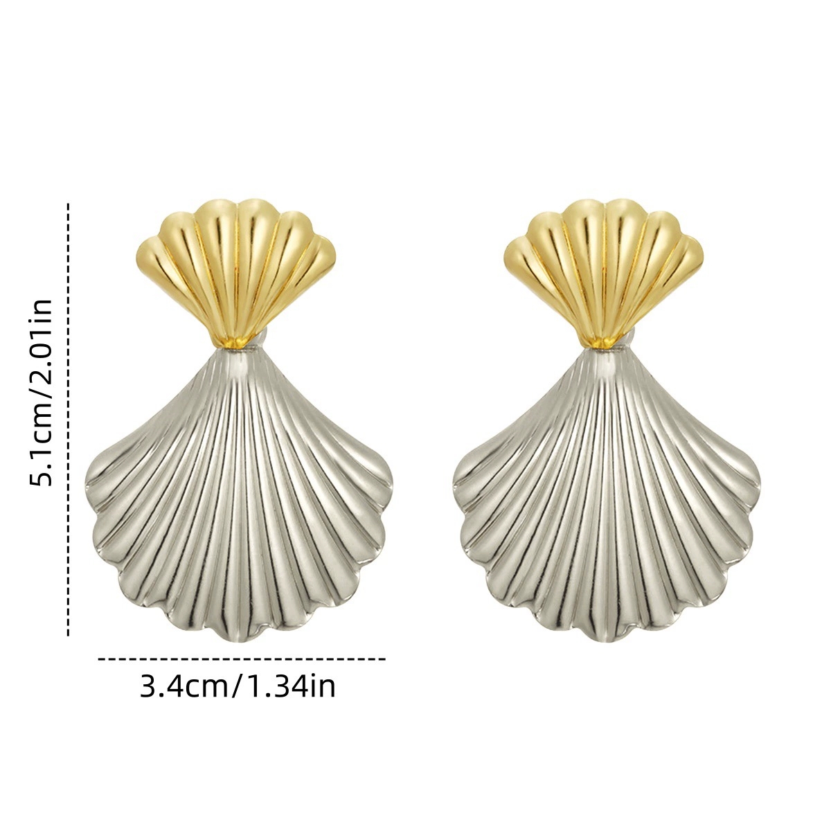Sophisticated Nautical Earrings Featuring Artisanal Metal Oyster Design