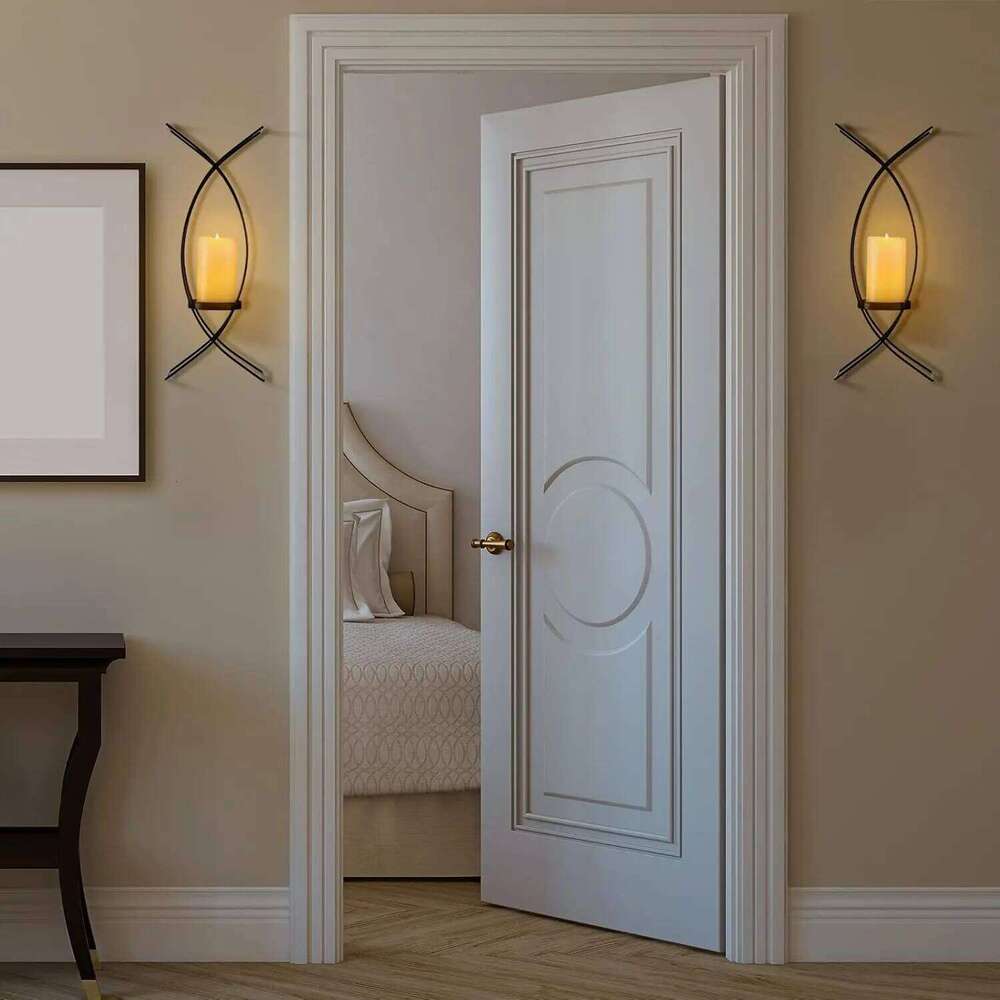 Set of 2 Metal Candle Wall Mounted Sconces Decorative Iron Holder for Living Room Bedroom Decorations XJ260305