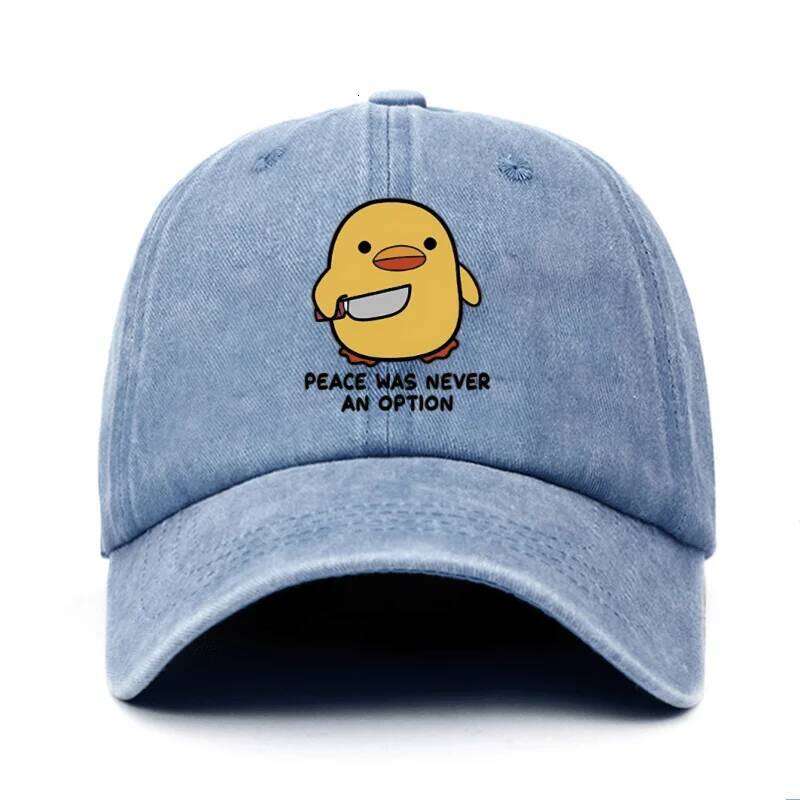 Yellow Duck Letter Printed Baseball Hat Men and Women, Adjustable for Travel, Sunscreen, Lightweight,Breathable, Comfortable Y260304