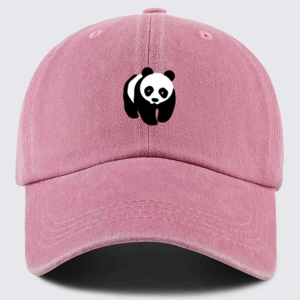 Red panda printed baseball cap, outdoor sun protection, camping, fishing, men's and women's duckbill cap Y260304
