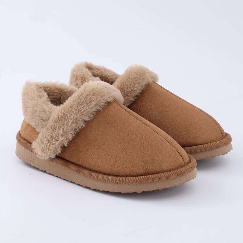 Litfun Winter Fluffy For Women New Home Non-slip Comfy Indoor Cotton Slides Furry Warm Outdoor Women's Slippers