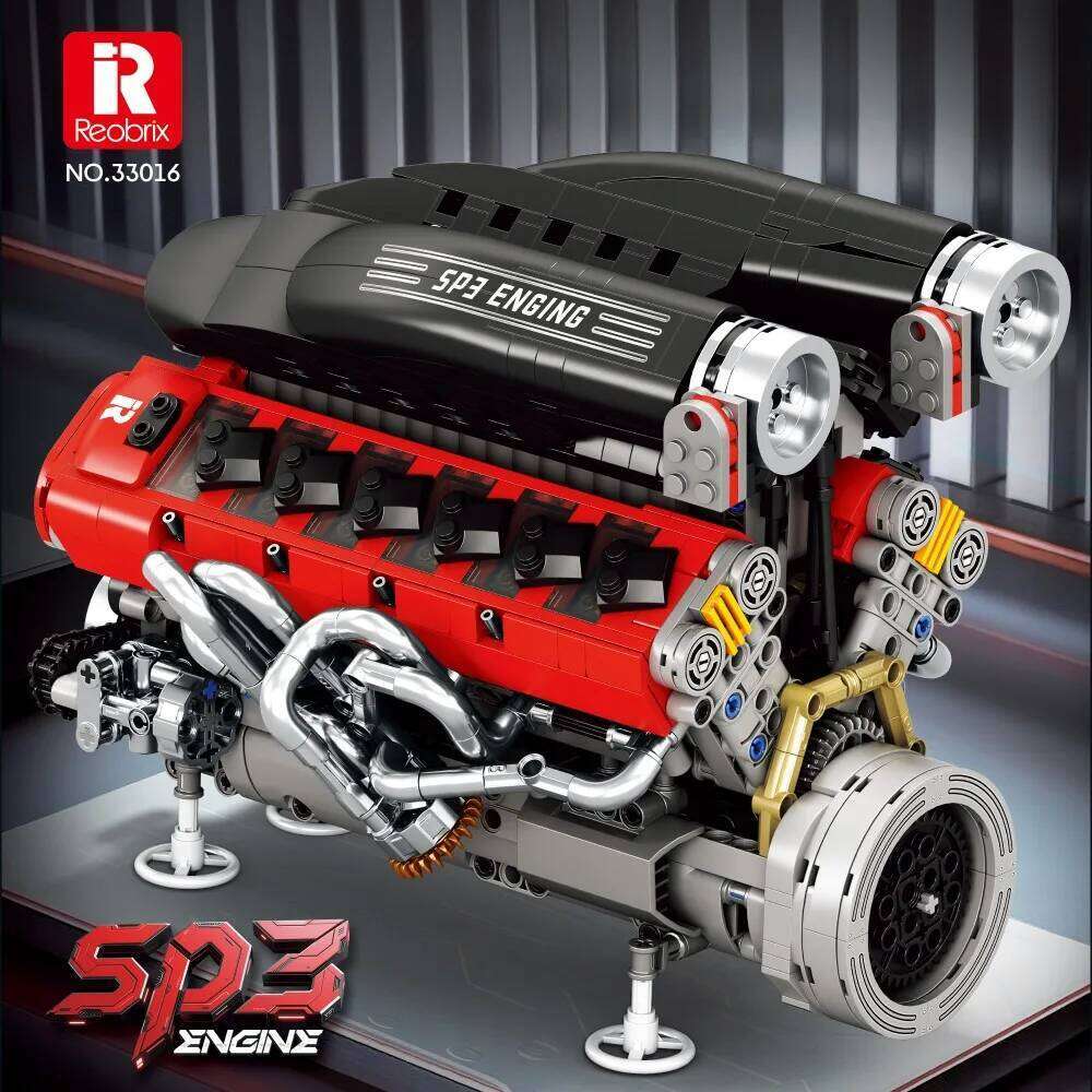 1240PCS SP3 12 Cylinder Internal Combustion Engine Technology Bricks Model Desktop Ornaments Kids Educational Toys Z260305