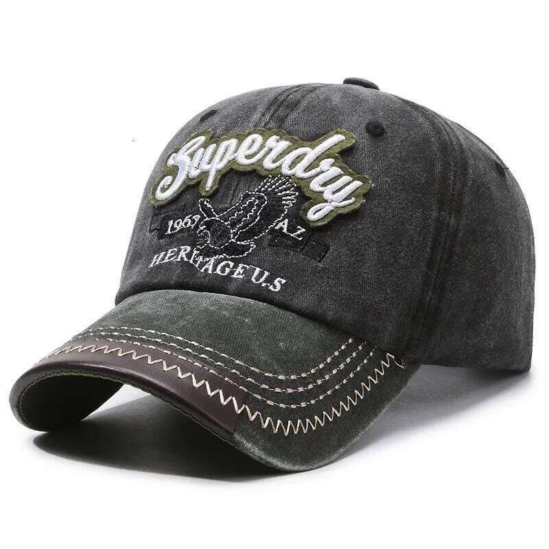 Unisex Sporty Cotton Washed Baseball Cap - Stylish ORIGINAL THE BLACK Letter Embroidery, Casual Sunshade for Outdoor Sports Y260304